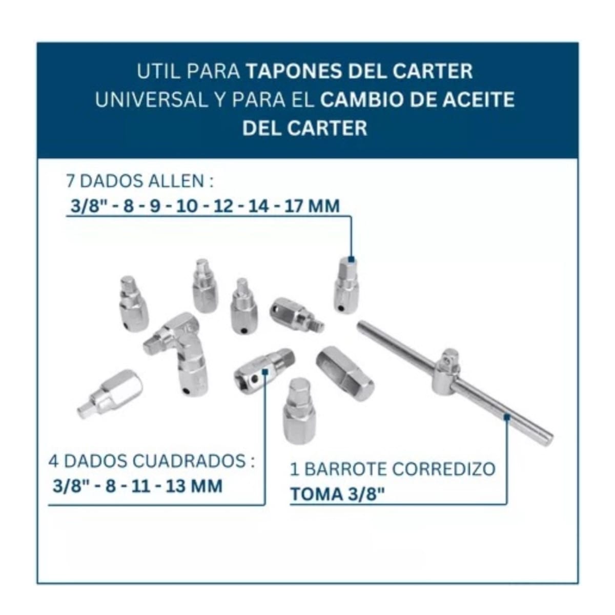 SET DADOS PARA TAPON DE CARTER HEXGONALES Y CUADRADOS4