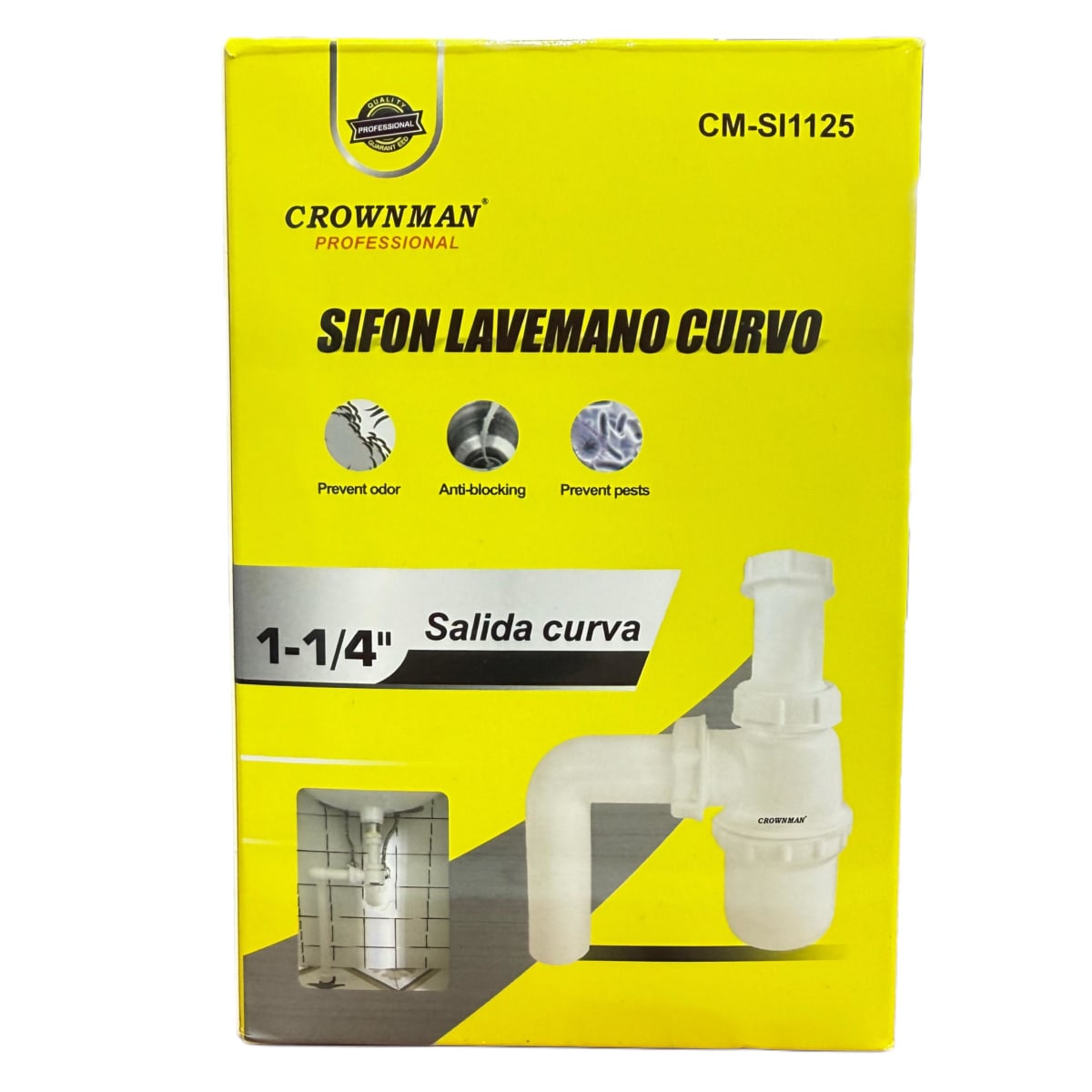 SIFON LAVAMANOS 1.1/4 LAVATORIO CON SALIDA DE CODO 0