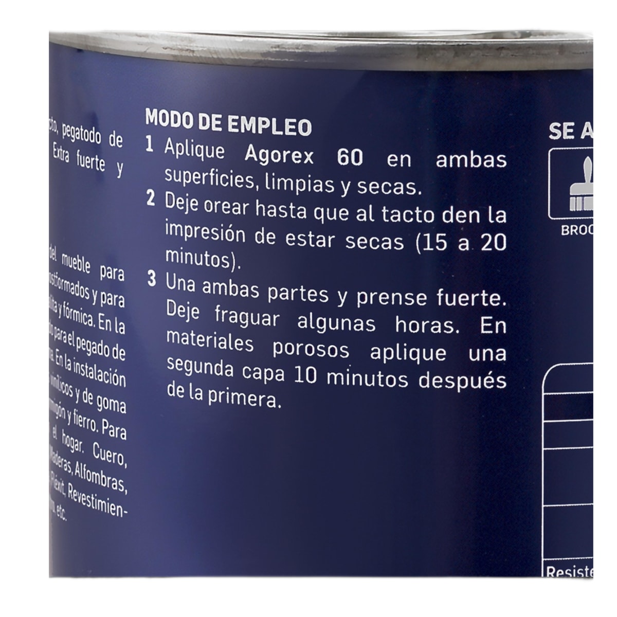 Adhesivo De Contacto Agorex 60 Tarro 120cc Amarillo5
