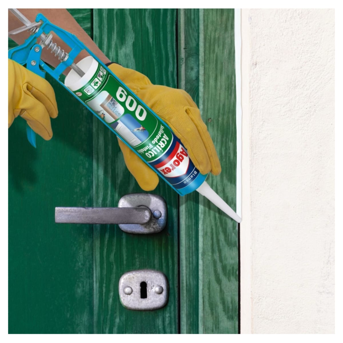 Silicon Acrilico 600 Pintable Agorex Blanco Sellador Ventanas Y Puertas 300ml3