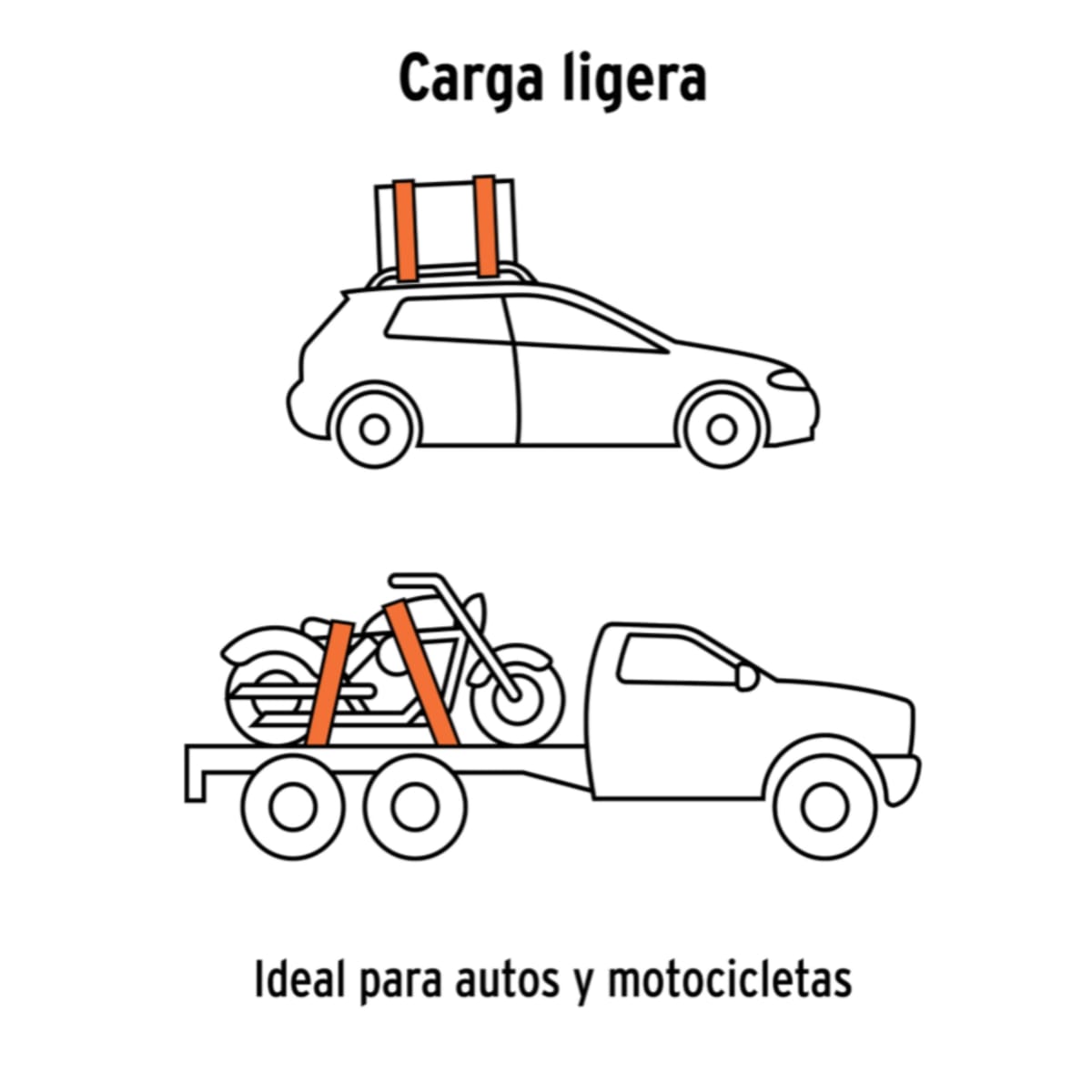 Eslingas Sujetador Amarre 1.000kg Amarra Carga Moto Bici Mercaderia Truper Su-1000c.2