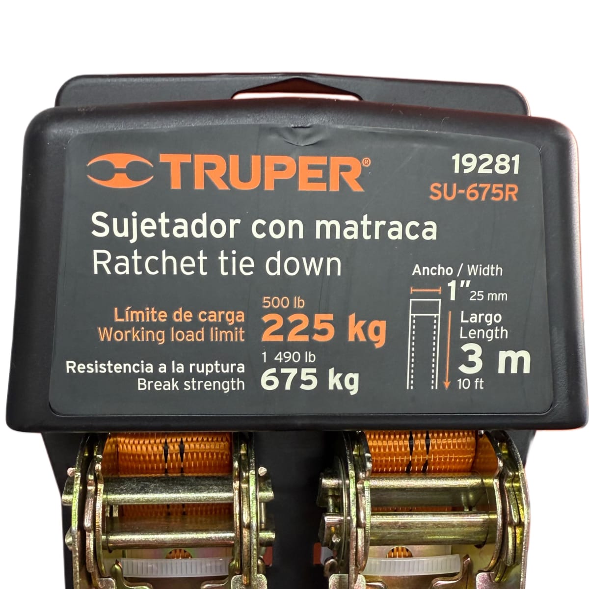 Eslinga Para Carga 675kg 3 Mts Con trinquete O Ratche Y Ganchos Truper2