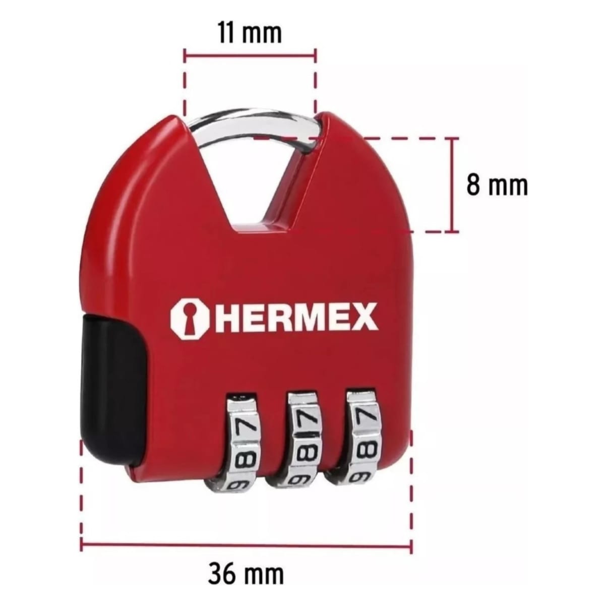 Candado Maletero 36 Mm Con Clave Hermex Cma-4c Para Viajes3