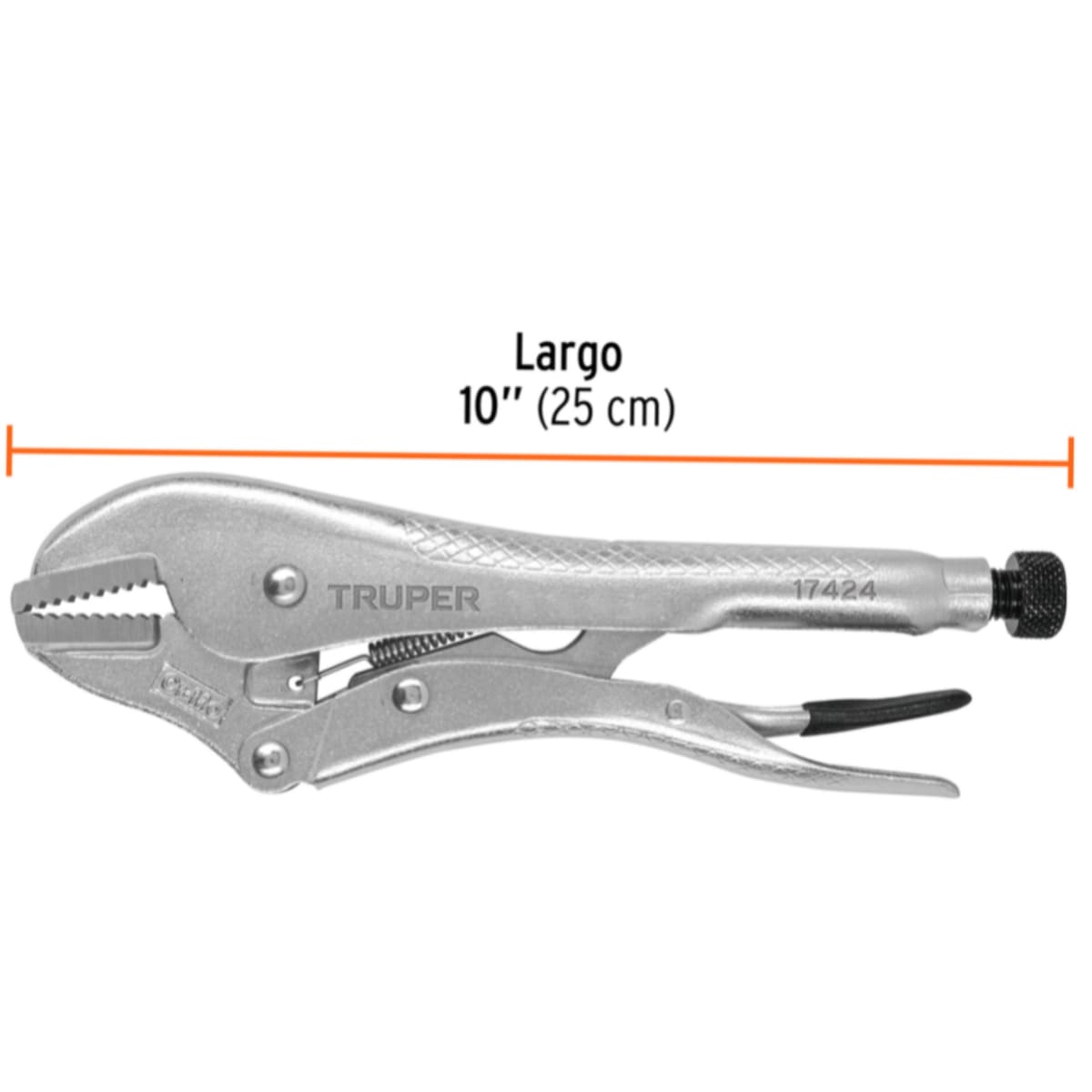 Alicate Caiman Recto 10 Pulgadas Pinza De Presion Truper2