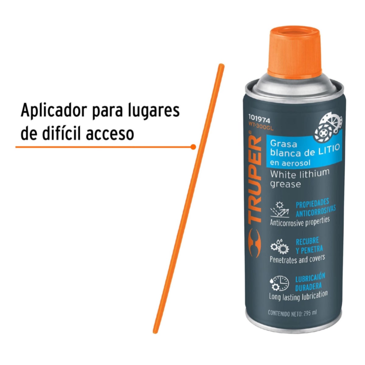 Grasa Blanca De Litio En Aerosol 295ml Spray Truper3