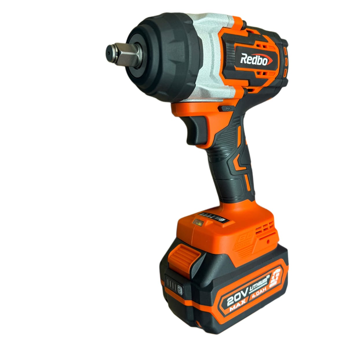 Llave De Impacto 20v Cuadrante 1/2 De 800nm + 2 Bat 4.0ah + Carg Redbo3