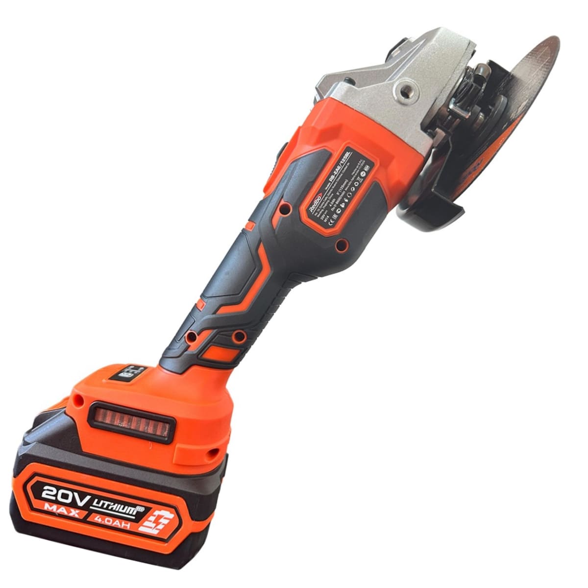 Galletero Esmeril Angular 4.1/2 Inalambrico 800w 20V 4.0amp 2 Velocidades + 2 BAT+ CARG2