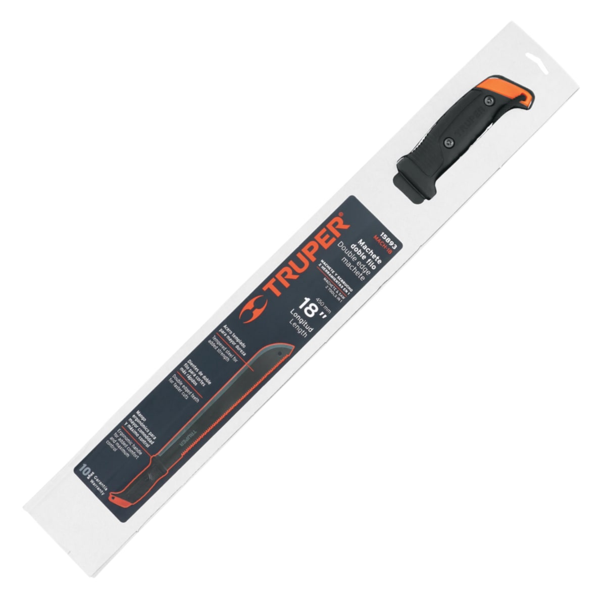 Machete Truper De Doble Filo 18pulg/45cm Mach-18 Con Serrucho2