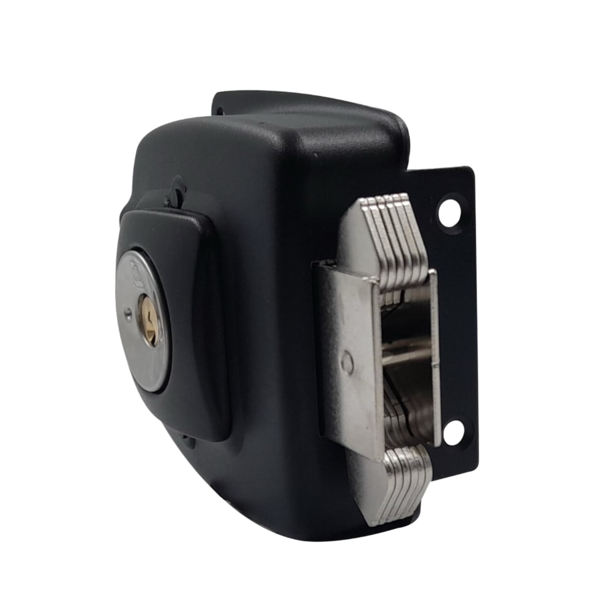 Chapa Cerradura Sobreponer Cangrejo 30mm Porton Corredera Con Caja LIOI4