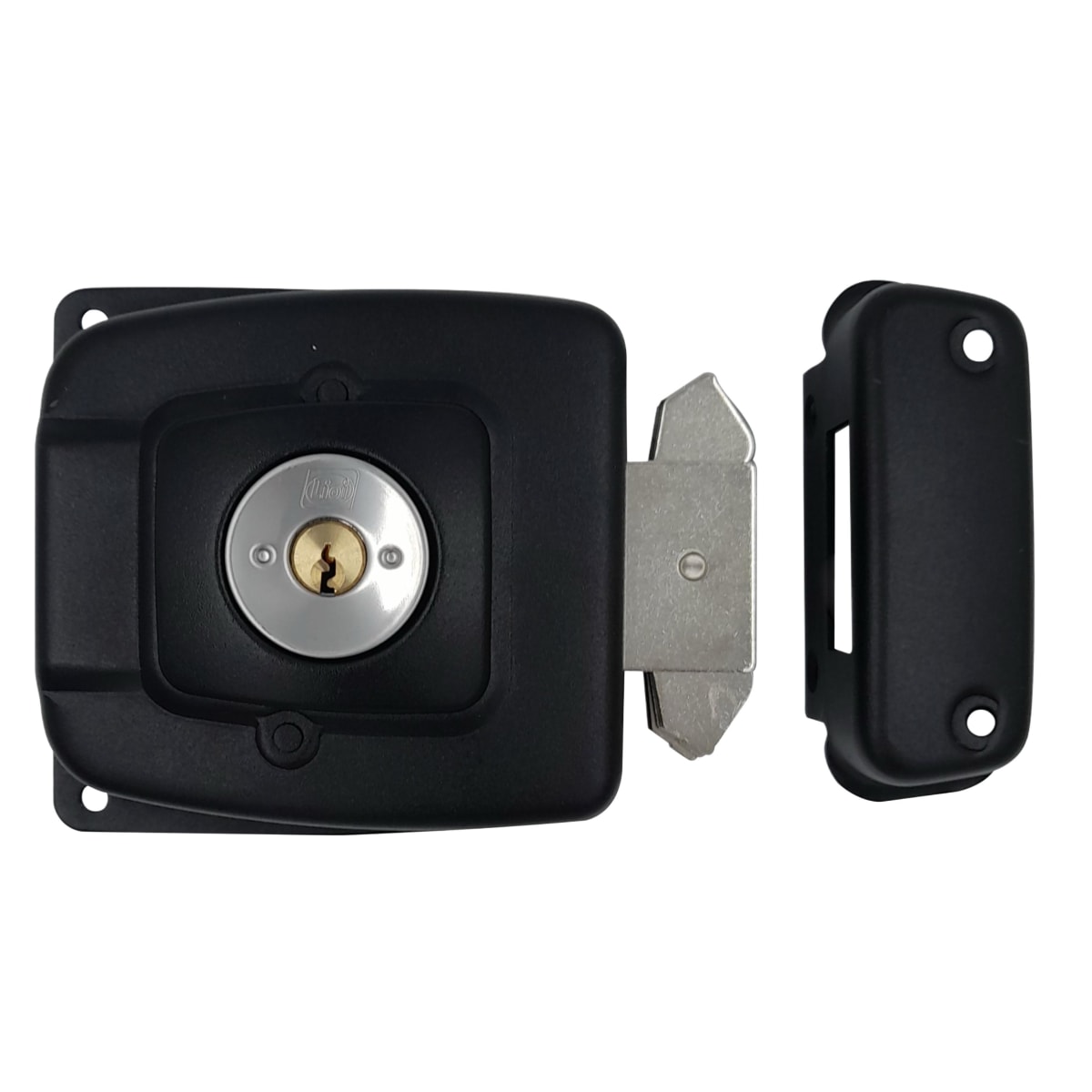 Chapa Cerradura Sobreponer Cangrejo 30mm Porton Corredera Con Caja LIOI 0