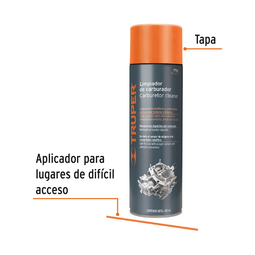 SPRAY LIMPIADOR DE CARBURADOR 470ML TRUPER3