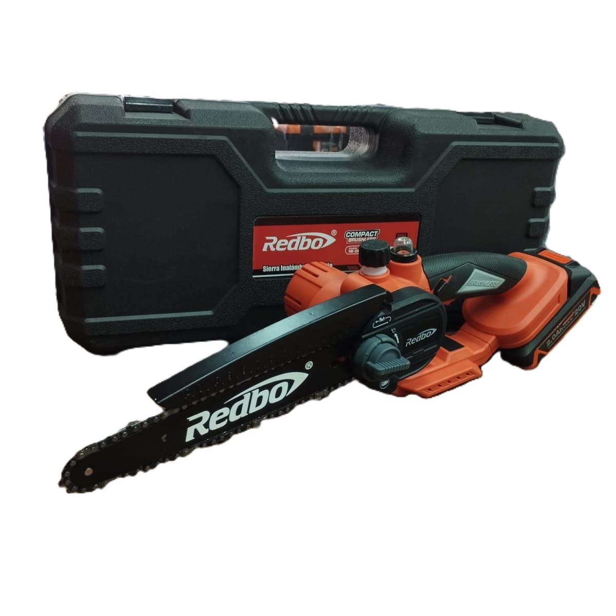 Mini Motosierra Inalámbrica Redbo 20V 2 Baterías + Accesorios5