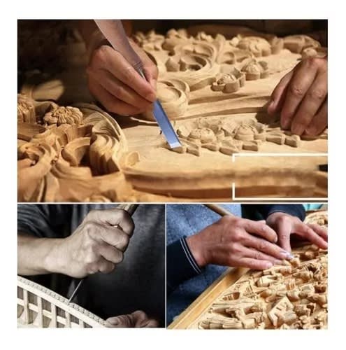 Gubias 12 piezas profesional mango de madera3