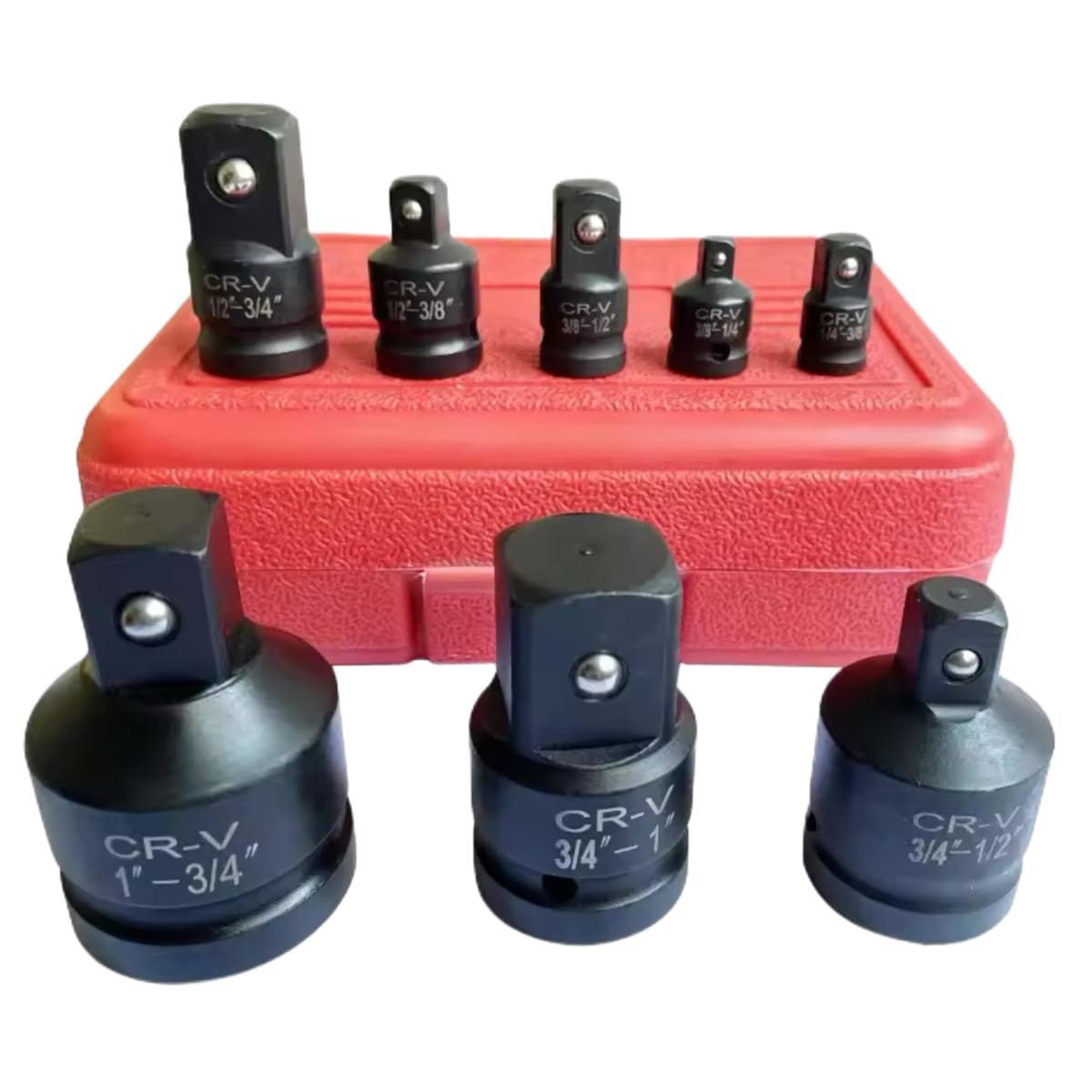 Adaptador Cuadrante Para Dado Impacto 1 a 3/4, 1/2, 3/8, 1/4 de 8pcs Encastre Reductor Ampliacion2