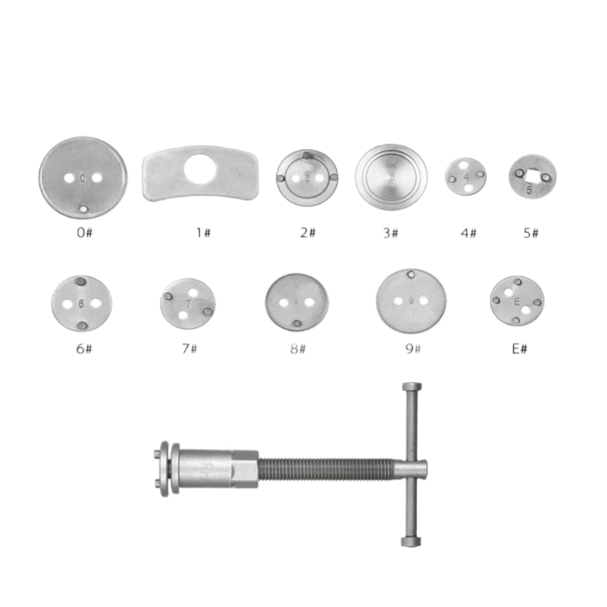 Set Prensas Compresor Caliper Freno Delantero Y Trasero 12 pcs Autos y Camionetas4