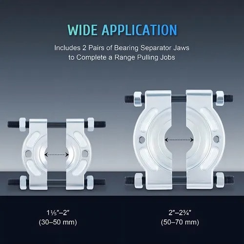 Kit extractor de rodamientos bujes separadores poleas 14 piezas3