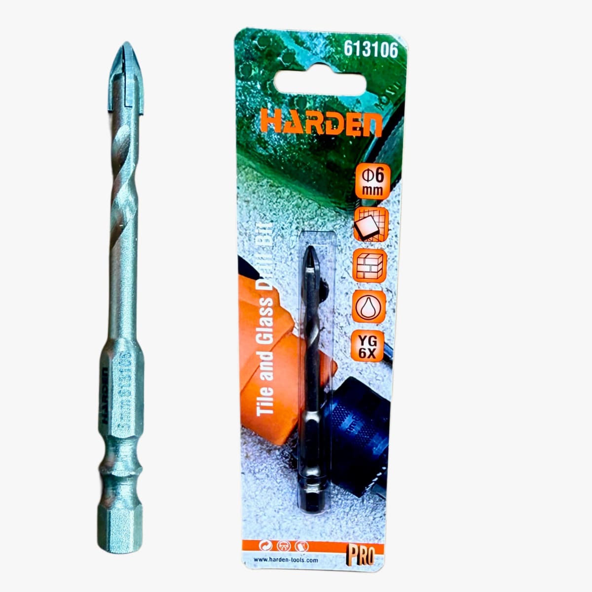 Broca Flecha 4 Puntas 6mm Ceramica Porcelanato Vidrio Toma Hexagonal2