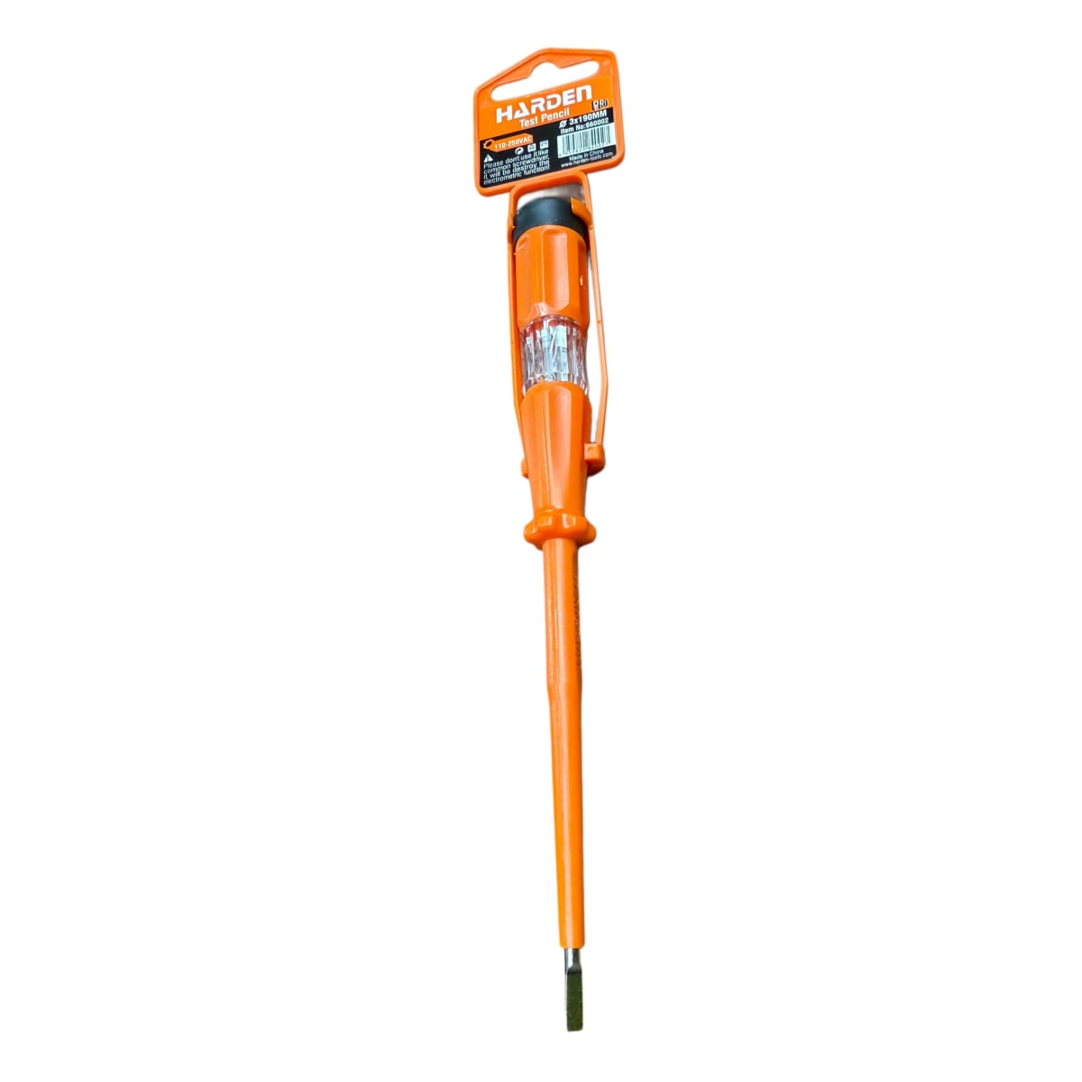 Detector De Voltaje Busca Polo Tipo Luminoso Paleta 190mm Harden2