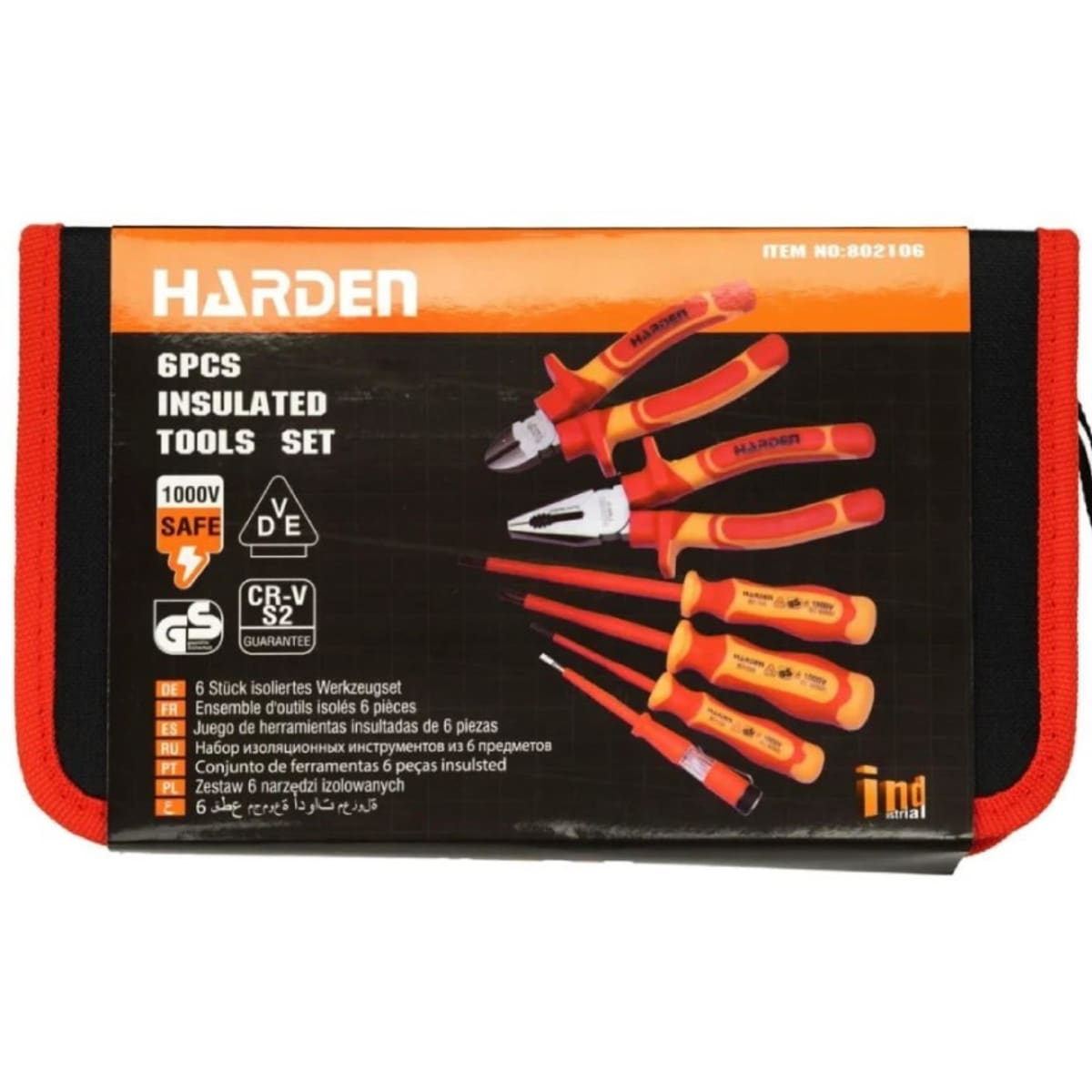 Set Alicate Y Destornillador 1000v Aislado Electricista 6pcs Harden3