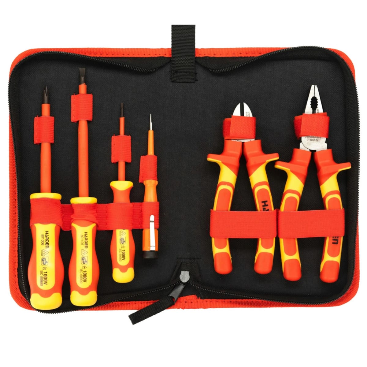 Set Alicate Y Destornillador 1000v Aislado Electricista 6pcs Harden2