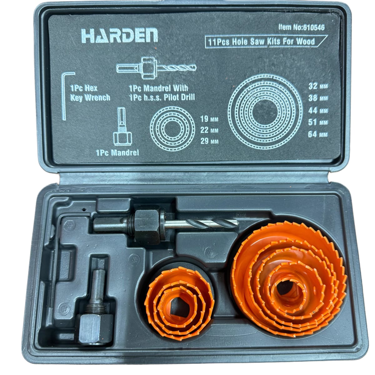 Juego Sierra Copa 11pcs Para Madera Cerradura Puestas Harden 0