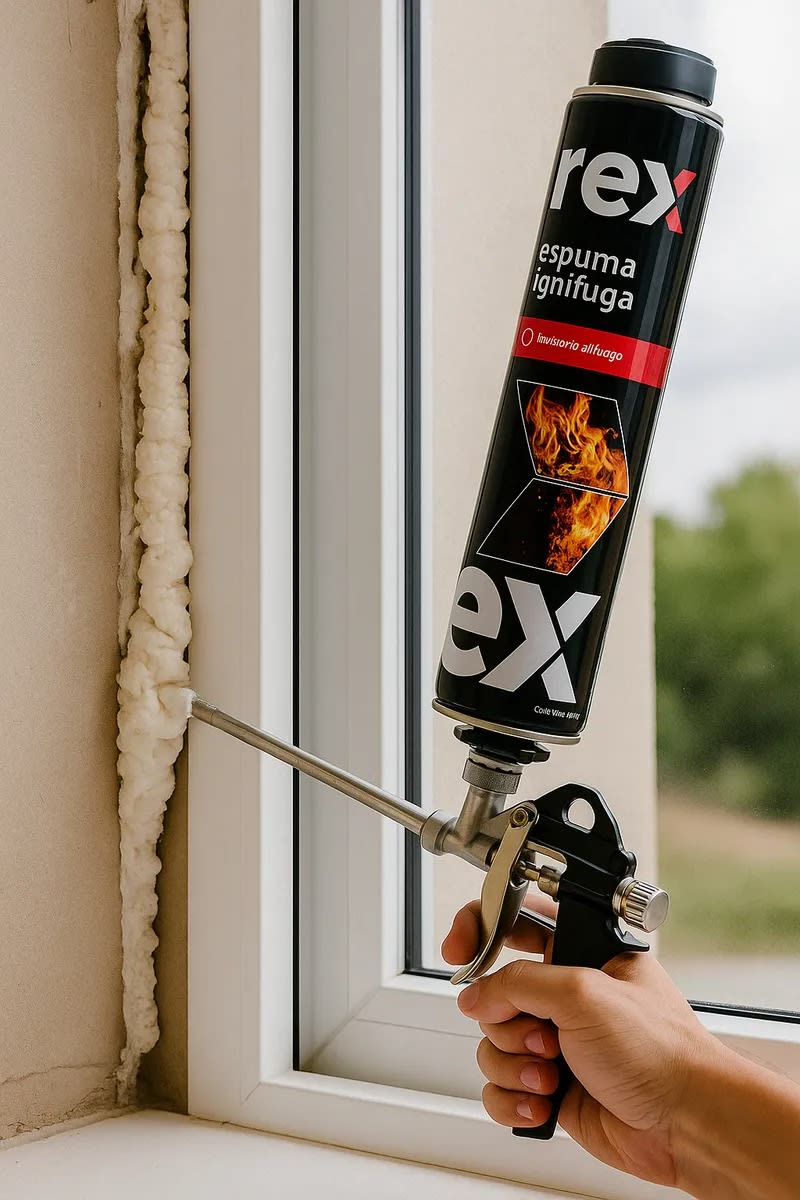Espuma expansiva Ignifuga para pistola 750 ml marca rex3