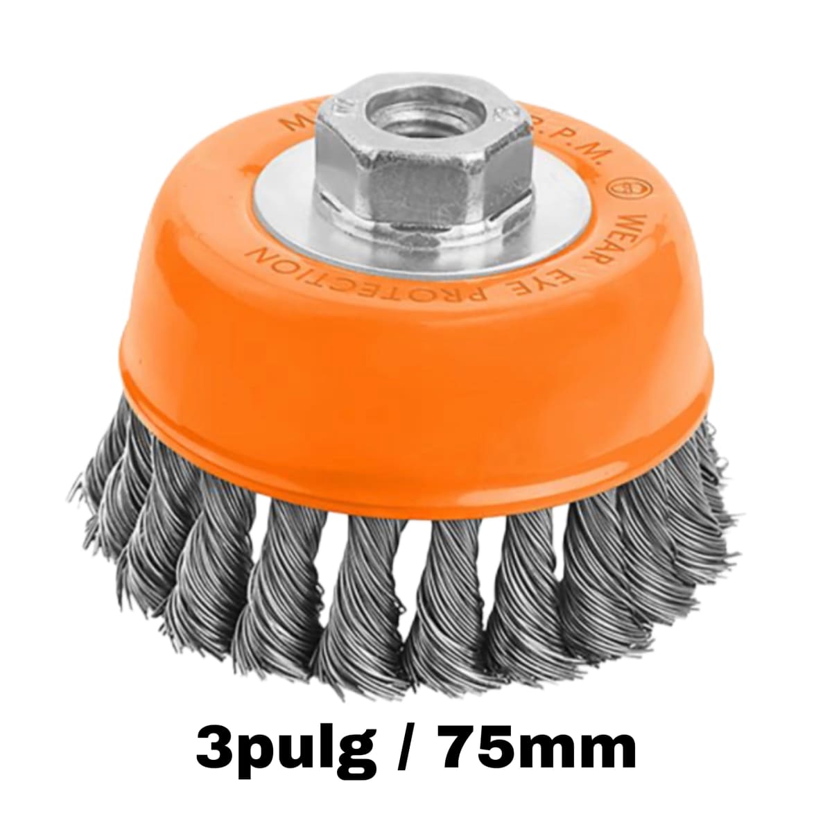 Grata Copa Trenzada Chascon Acero Para Galletero Esmeril Wokin 0