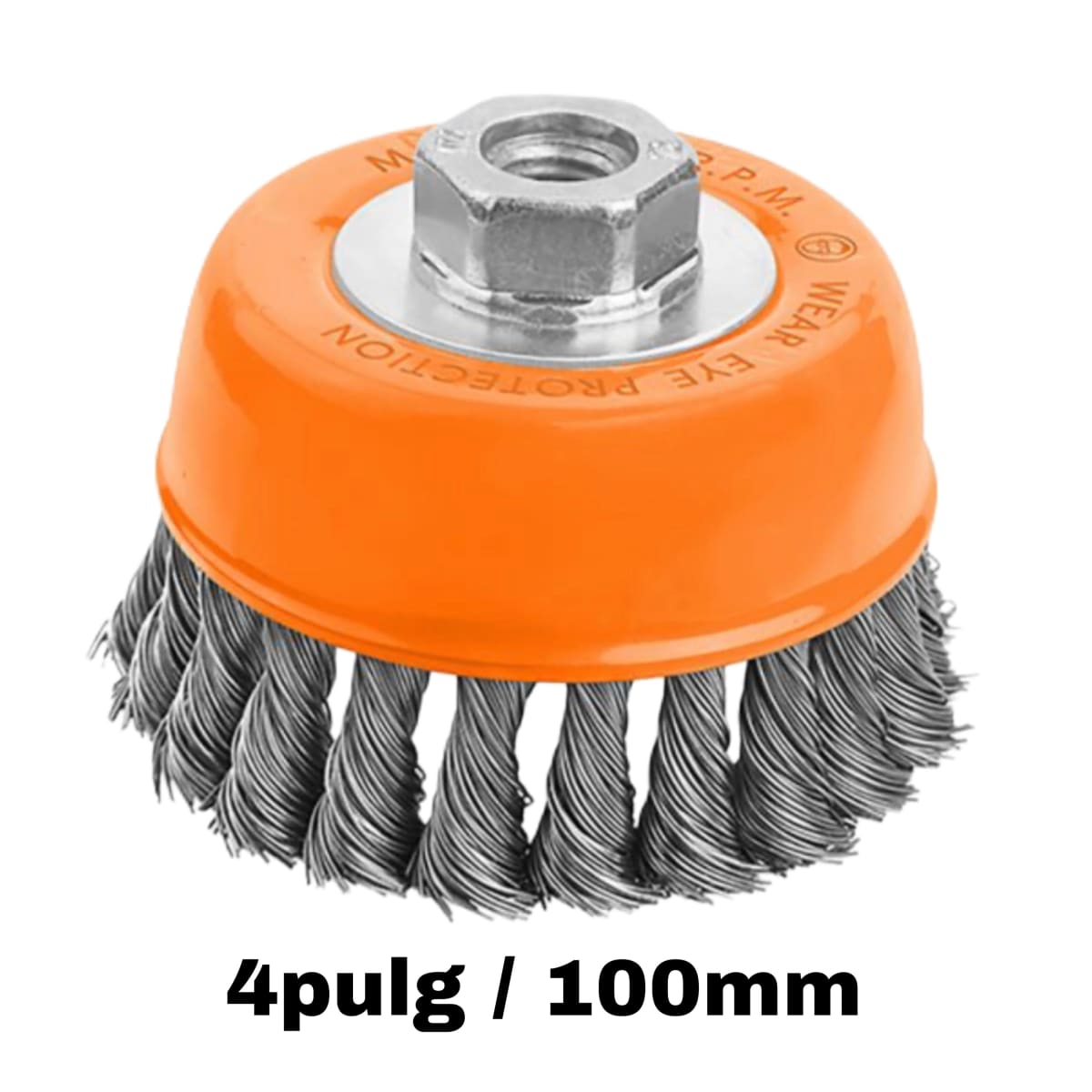 Grata Copa Trenzada Chascon Acero Para Galletero Esmeril Wokin2