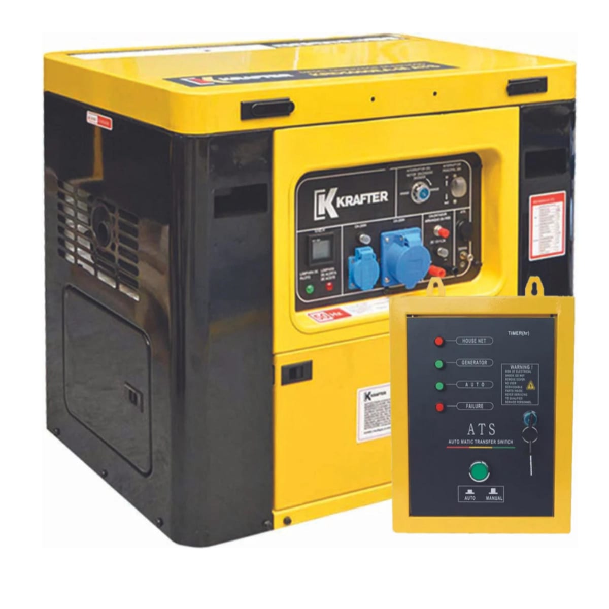 Generador Electrico Insonoro 6kva Krafter Krd5000ei-m Diesel Con (ATS) 0