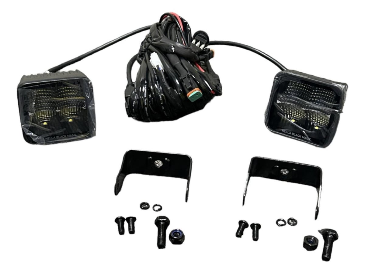 Kit Foco Neblinero Led Hella Black Magic Cubo 3.2 Flood Beam 0