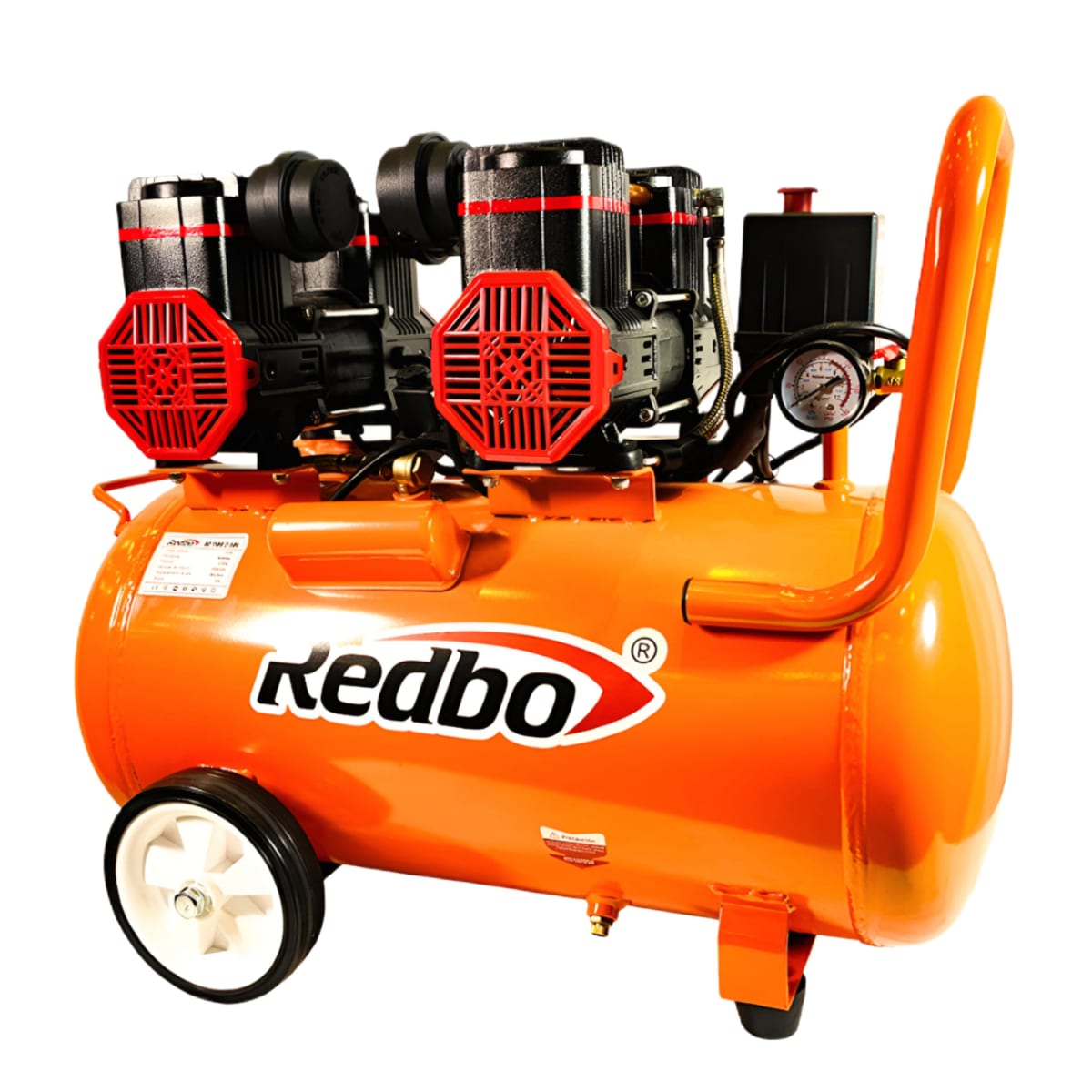 Compresor De Aire 50 Litros 2.5 HP Silencioso Redbo 1100W*2 50L 0