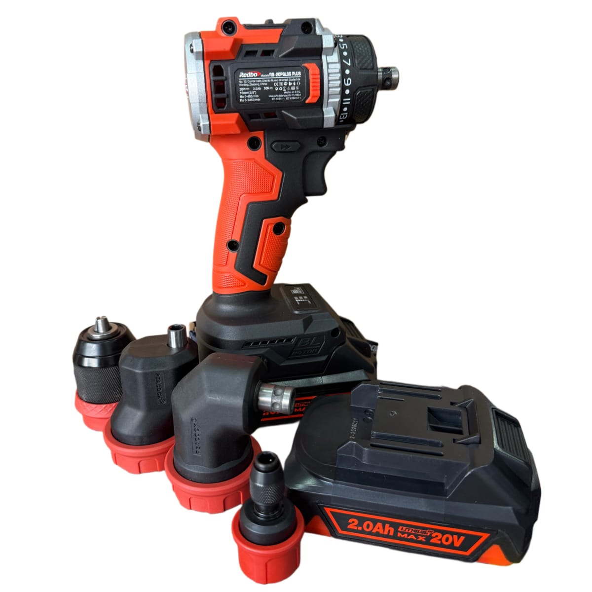 Atronillador Multifuncional Inalambrico Cabezas Intercambiables 20v 5en1 RB-20PBLSS Pluss6
