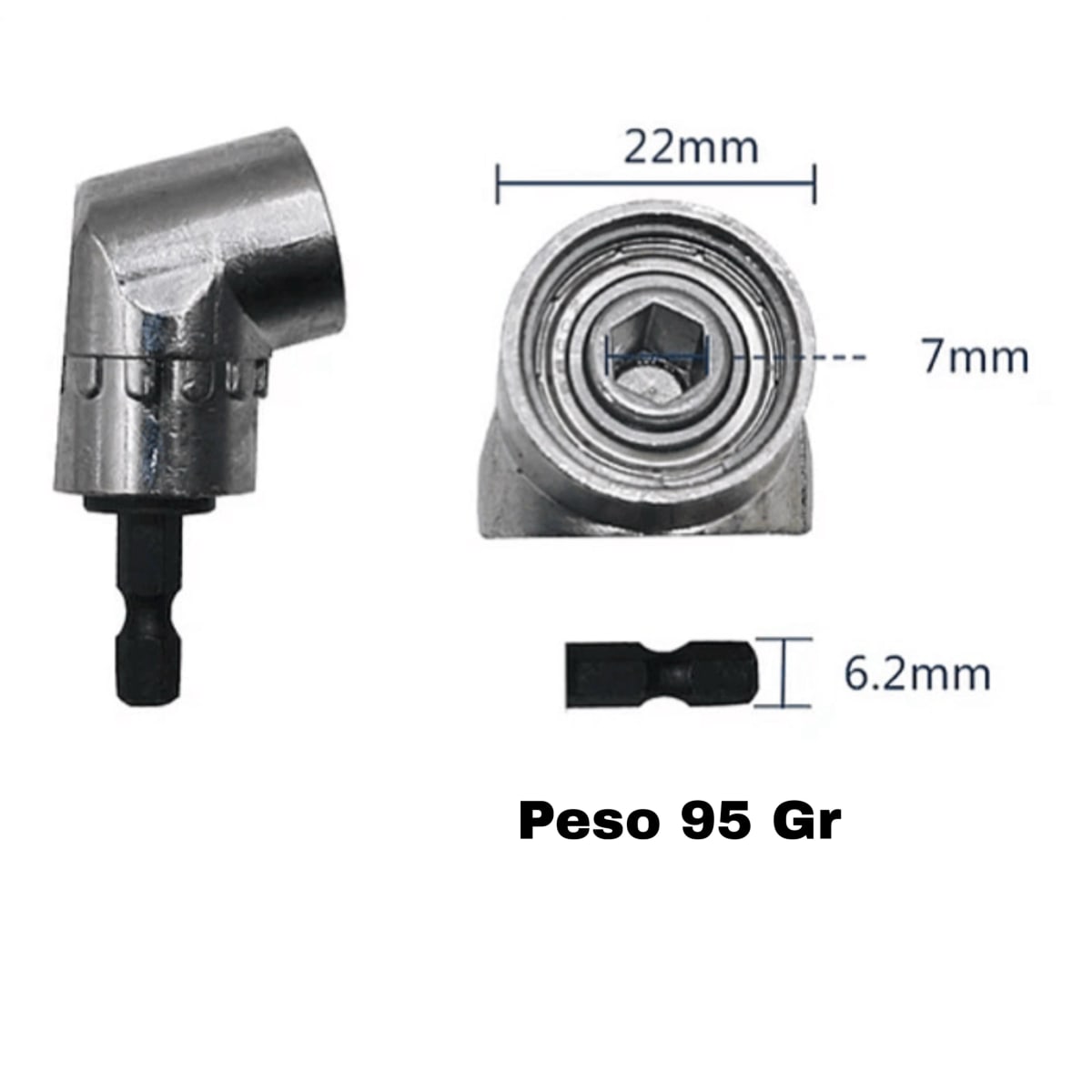 Adaptador Destornillador Angular Para Taladro Punta Phillips Pequeño2