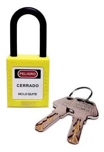 Candado De Bloqueo Dieléctrico Kbeen 2 Llaves Colores Surtidos5