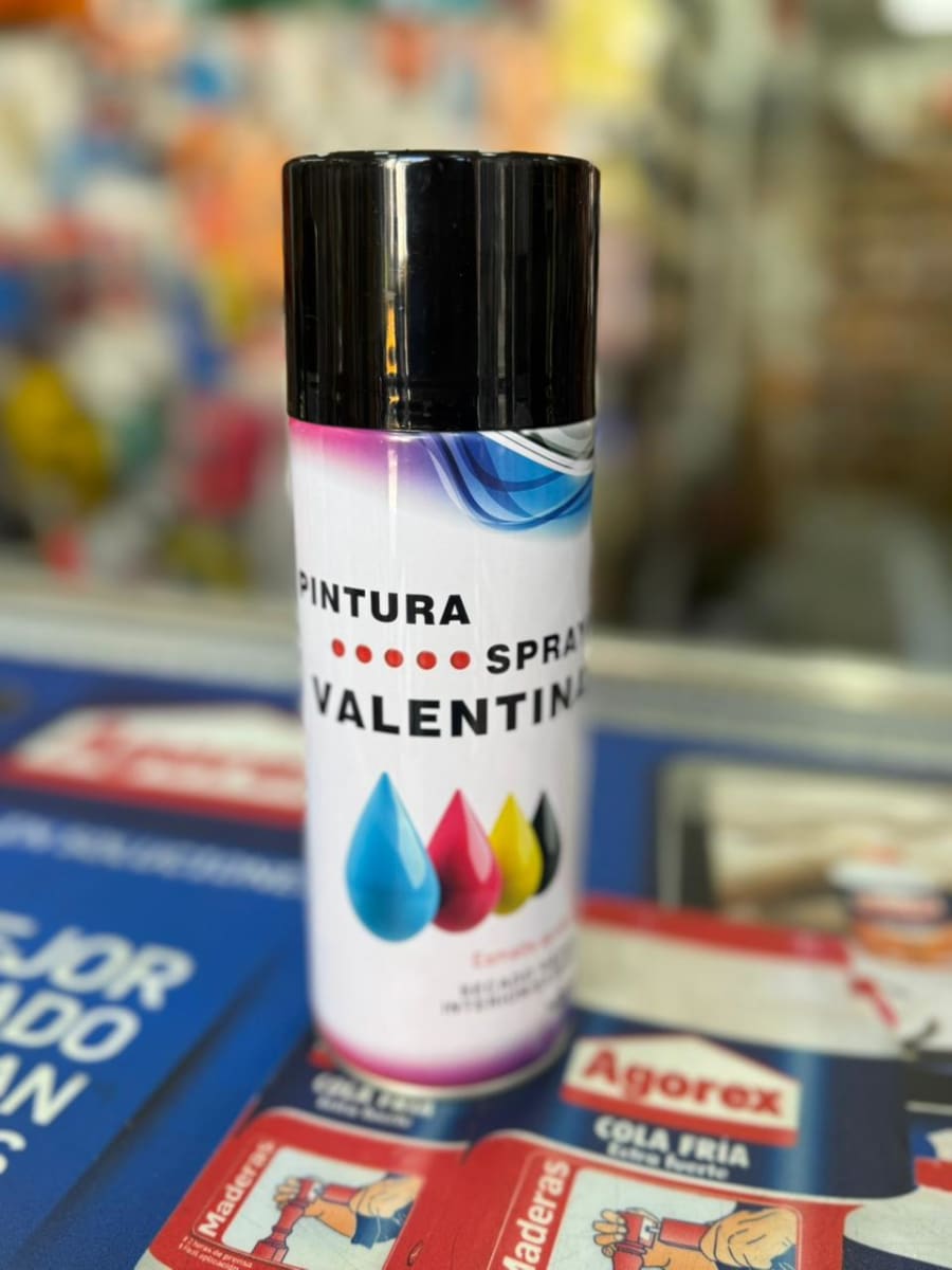 Pintura En Spray Negro Brillante Valentina 400ml2