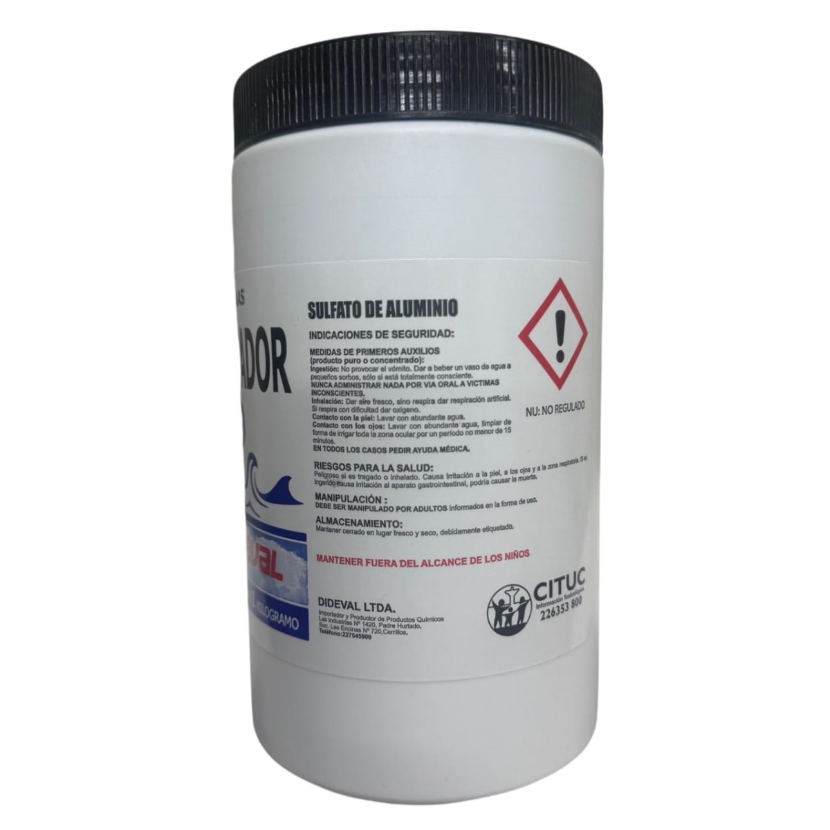 Decantador Para Piscina 1 kilo ( Sulfato De Aluminio ) Granulado Dideval4