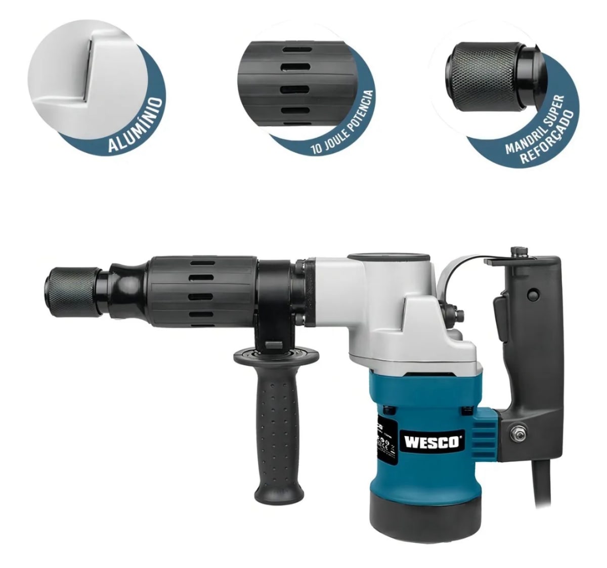 Martillo Demoledor Cincelador 1100W 6.0kg 10J SDS-HEX WS3203K3