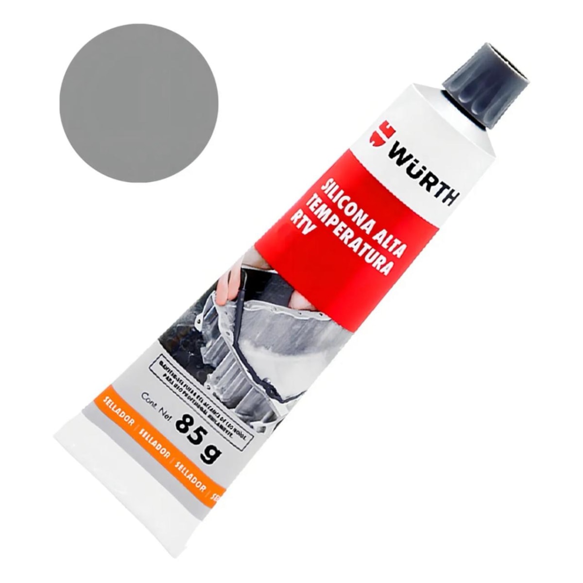 Silicona Alta Temperatura Rtv Wurth GRIS 85 GRS 0