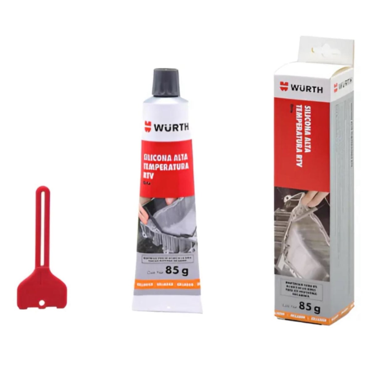 Silicona Alta Temperatura Rtv Wurth Negro 85 GRS2