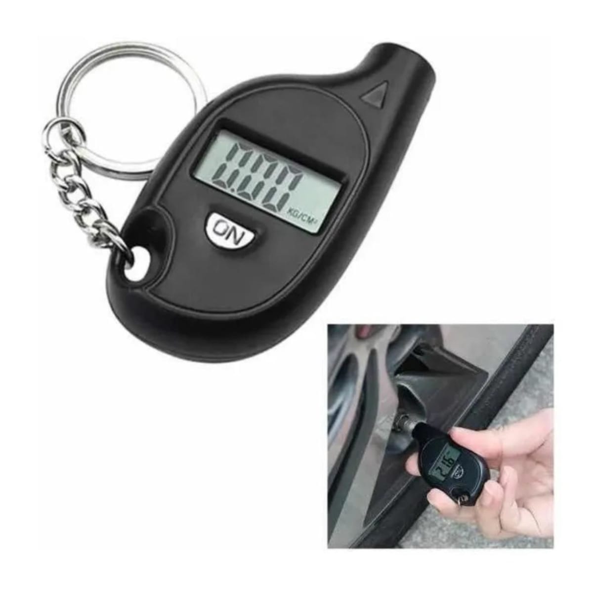 Medidor Presion Aire Calibrador Digital Para Neumatico Llavero5