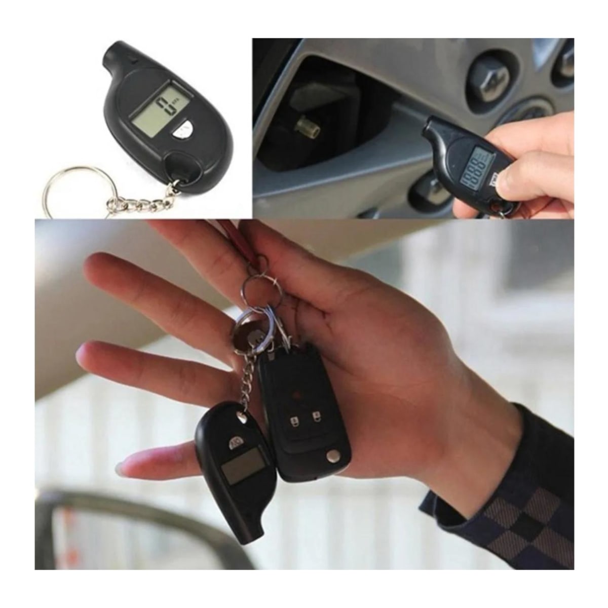 Medidor Presion Aire Calibrador Digital Para Neumatico Llavero2