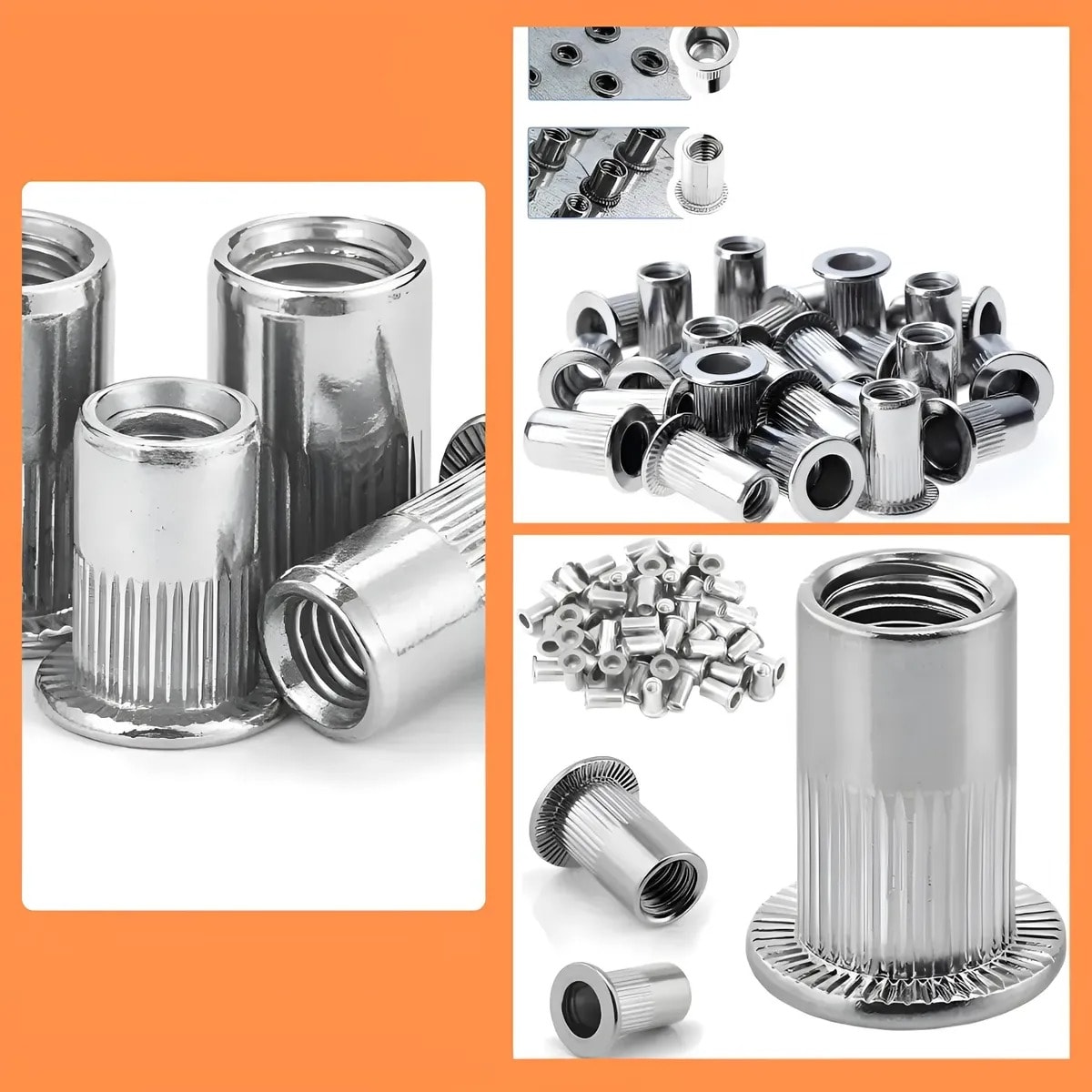 Tuerca Remachable Hilo 3/8 Hierro Pack 10 Und Fierro Zincado3