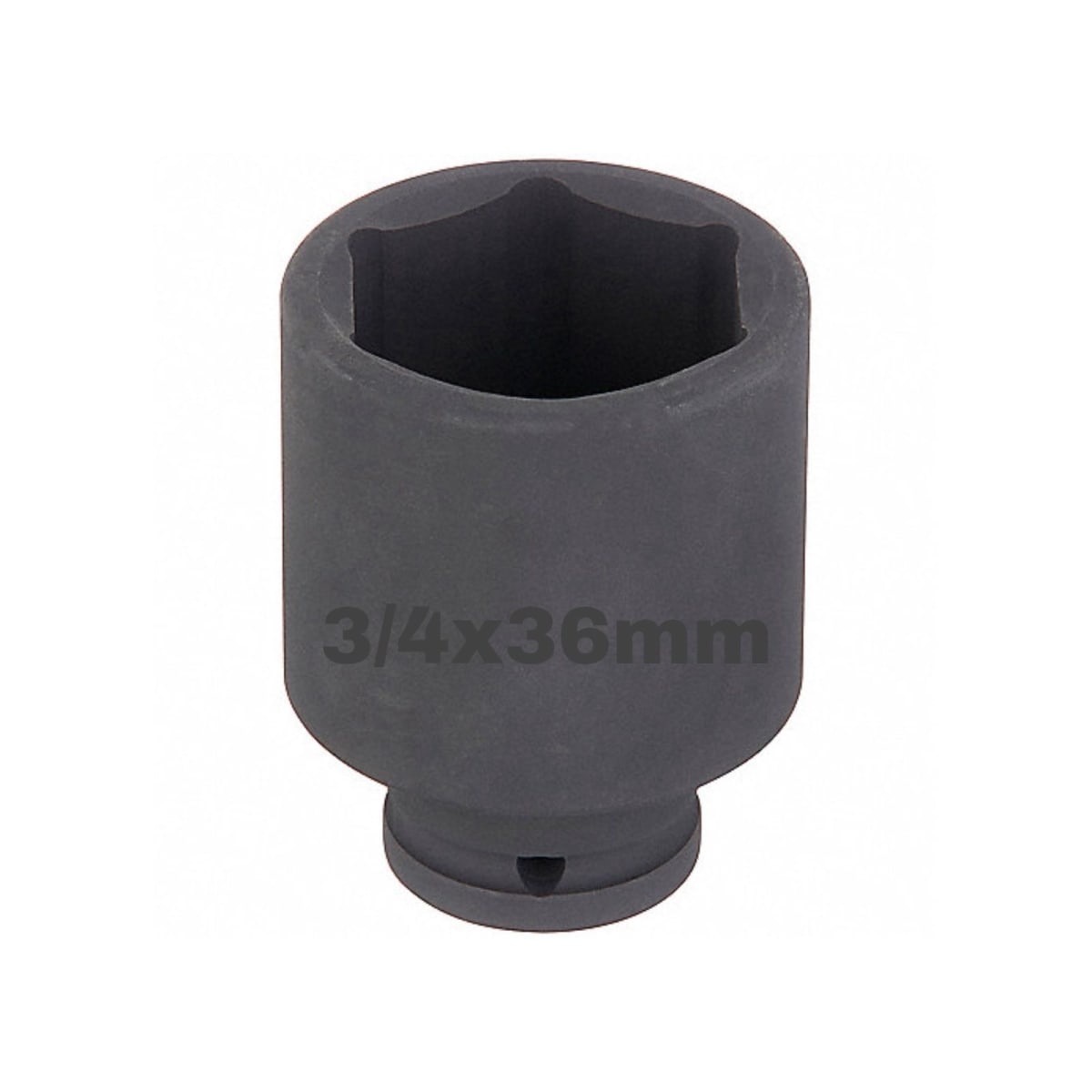 Dado Impacto Hexagonal 36mm Encastre Cuadrante 3/4 Negro 0