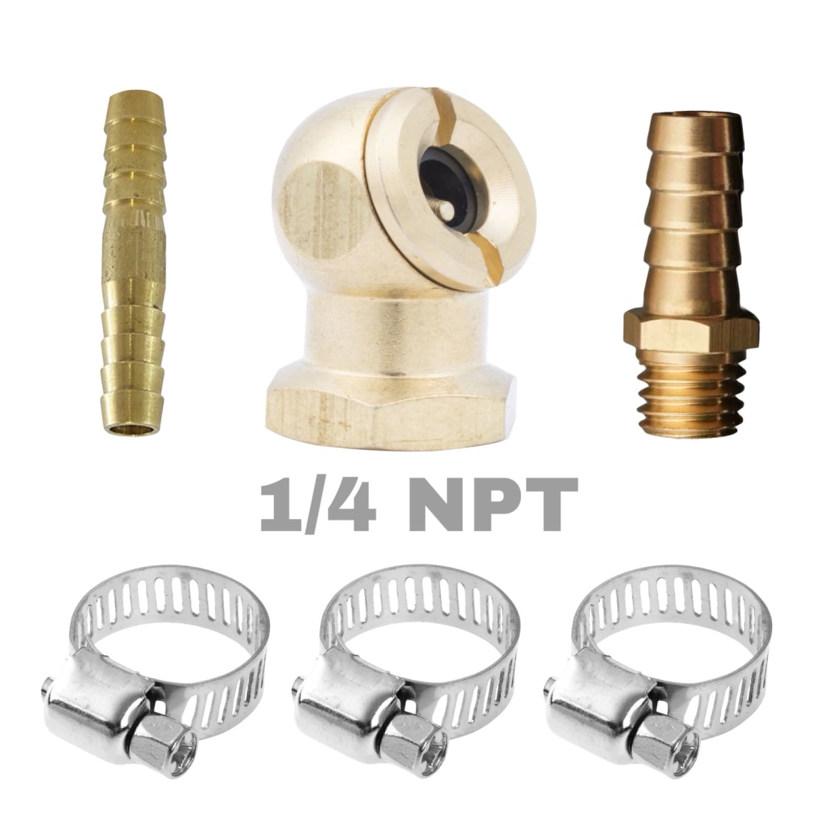 Valvula Conector Cahimba Inflador Neumatico + Abrazaderas + Espigas 6pcs2