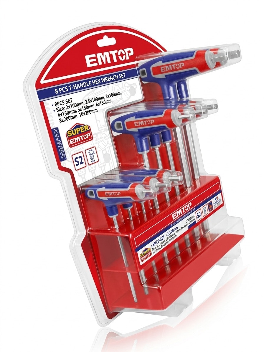 Llave Hexagonal Allen Con Mango Tipo T Metrica 8 Pcs2