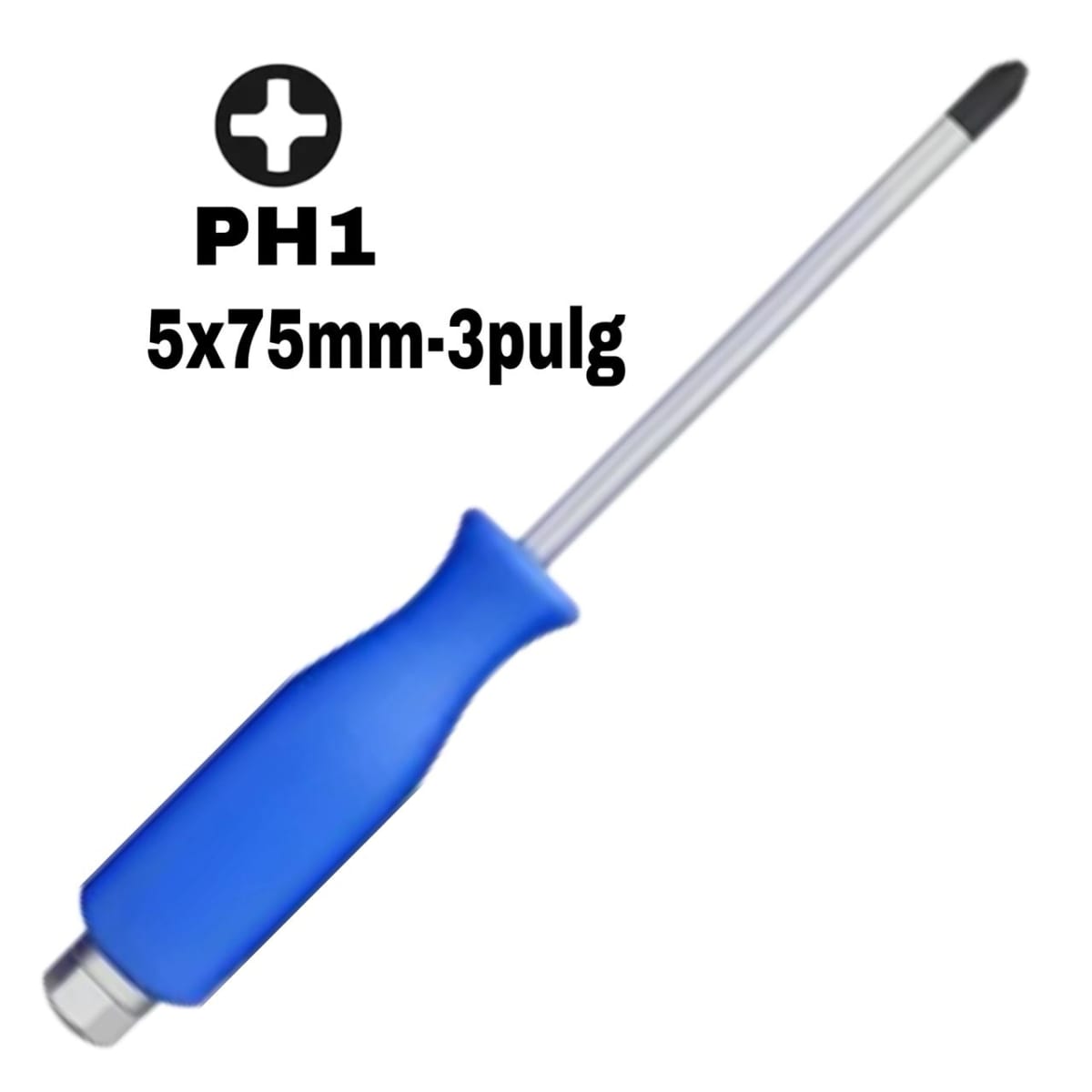 Destornillador De Golpe Mango Azul Cruz y/o Plano9