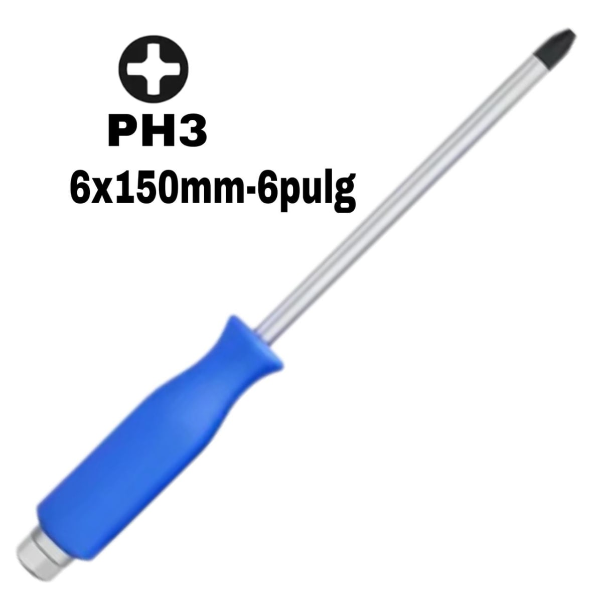 Destornillador De Golpe Mango Azul Cruz y/o Plano4