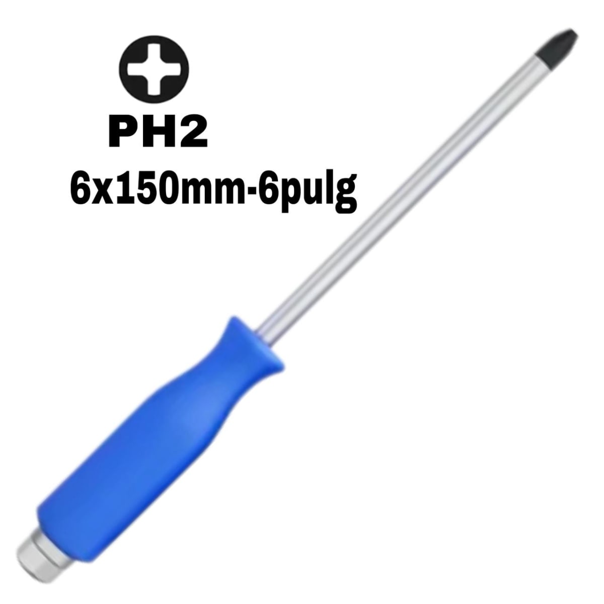 Destornillador De Golpe Mango Azul Cruz y/o Plano2
