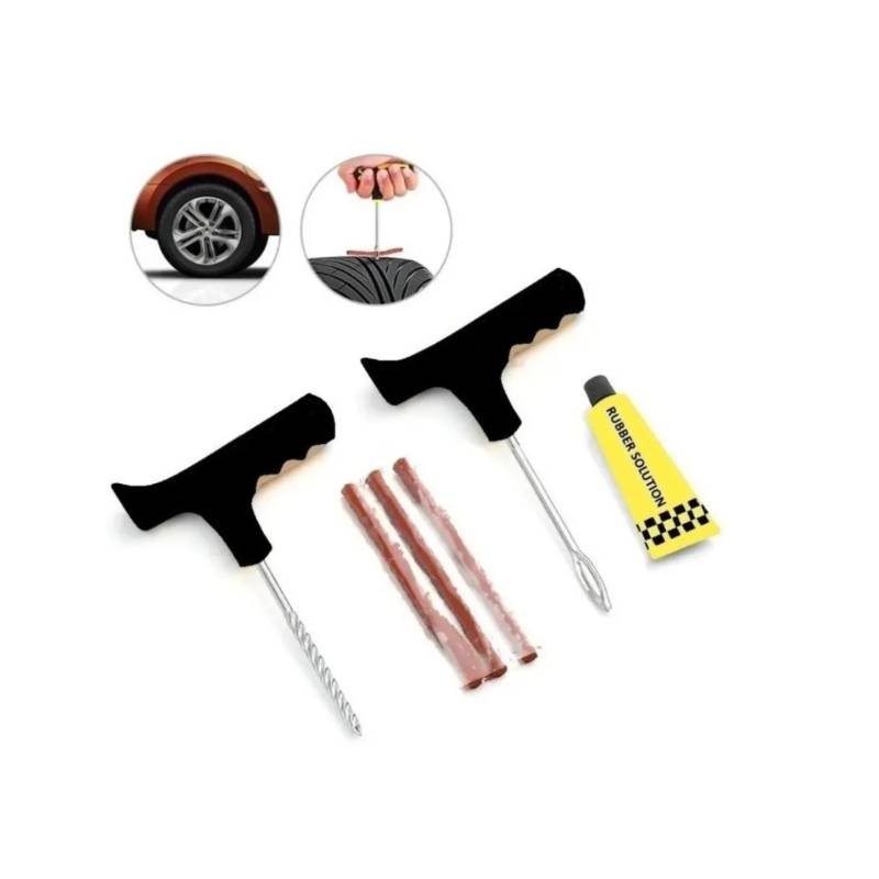 Kit Reparacion Pinchazos Neumaticos Kit Emergencia Auto Moto 0