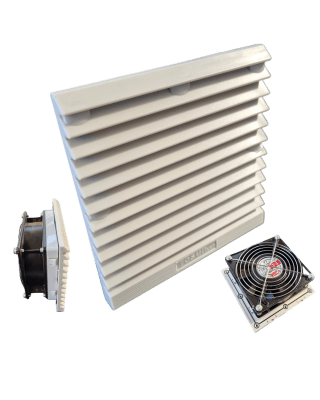 Kit Ventilacion 120x120mm 25m3/min (Celosia148.5x148.5)1